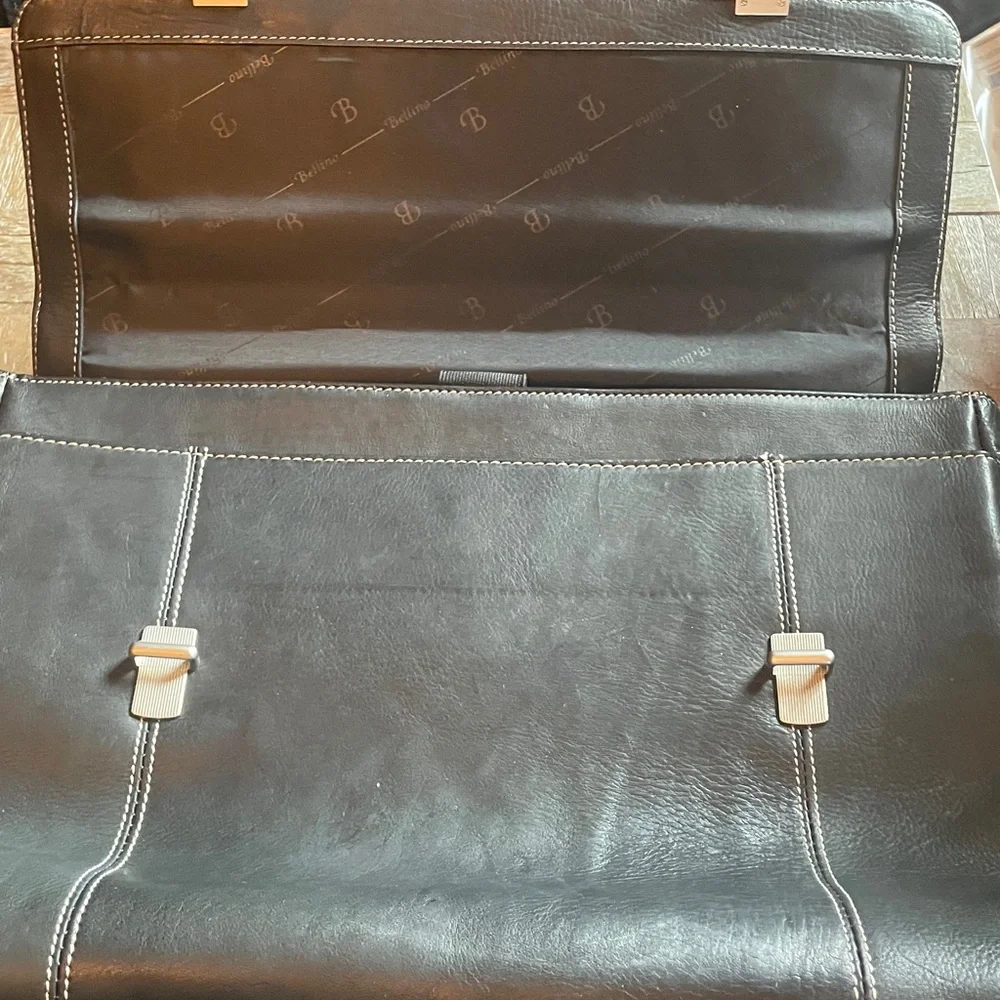 Bellino Branded Leather Messenger Bag Briefcase🖤